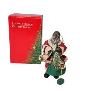 Possible Dreams African American Black Santa Ornament 714101 Vintage 1993